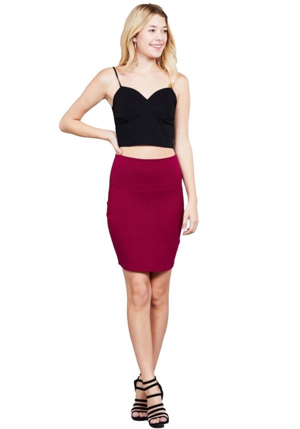 Fitted Mini Ponte Skirt