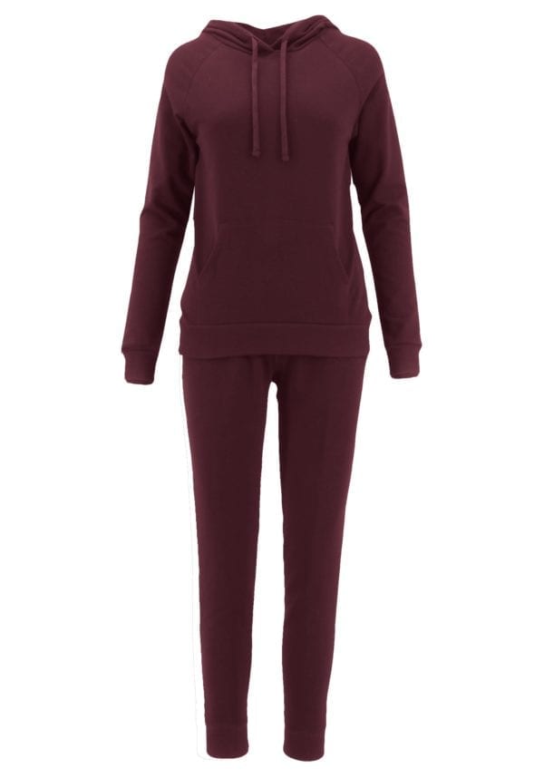 French Terry Hoodie and Jogger Pants Sweatsuit Set (Plus)
