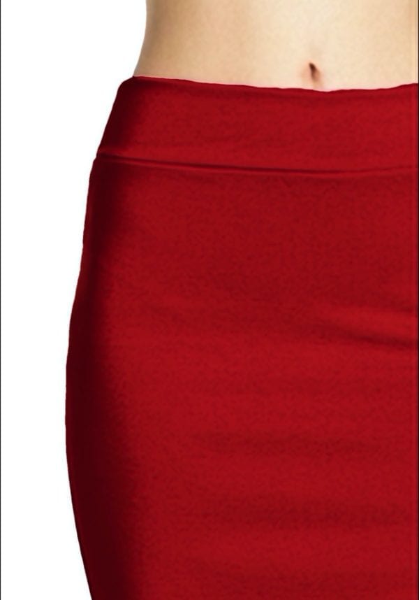 High Waist Simple & Elegant Knee Length Fitted Pencil Skirt