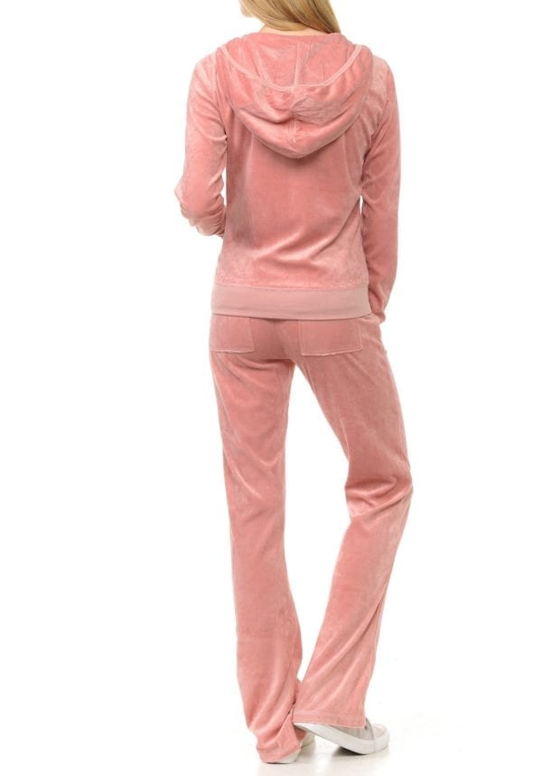 Lightweight Hoodie & Sweatpants Velour Loungewear Set