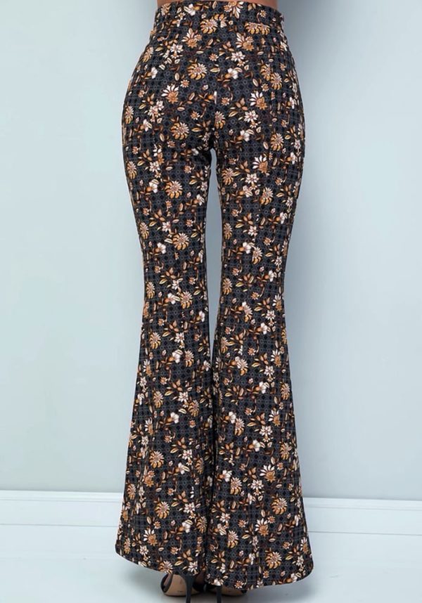 Stretchy High Waist Bell Bottom Flare Pants (Plus)