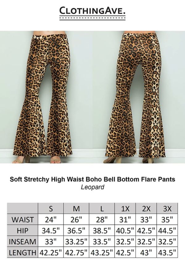 Stretchy High Waist Bell Bottom Flare Pants