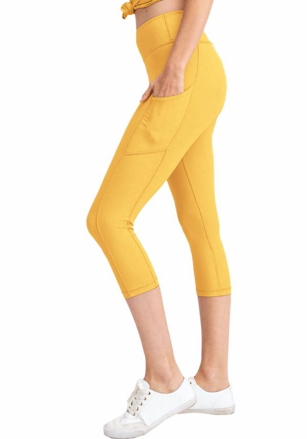Buttery Soft Capri Length Yoga Pants w/ Pockets