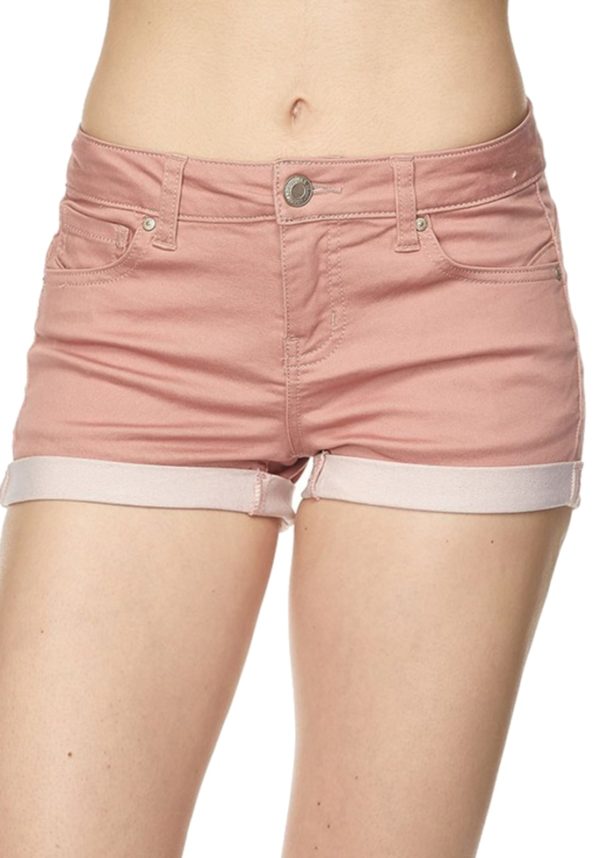 Basic 5 Pocket Fitted Denim Shorts