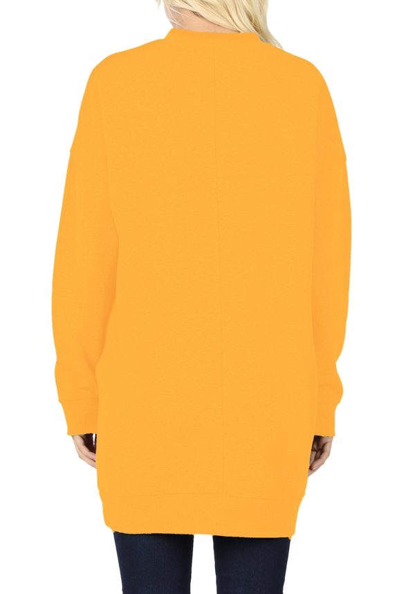 Oversized Round Neck Sweatshirt (Plus)