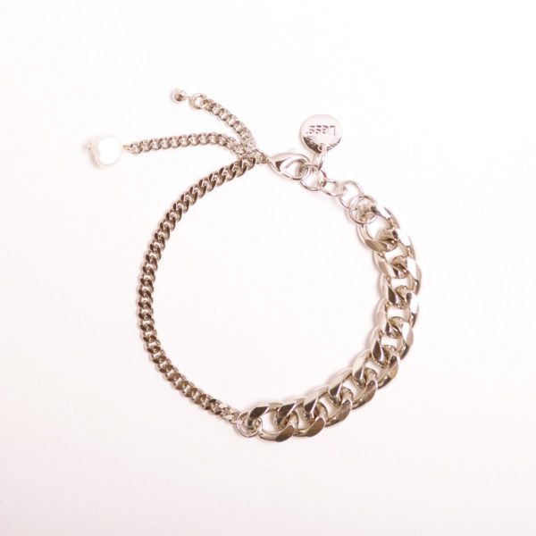 Pearl Crystal Layered Chain Bracelet