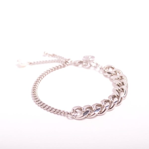 Pearl Crystal Layered Chain Bracelet