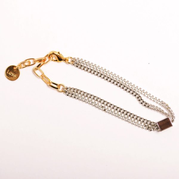 Square Pendant Chain Bracelet