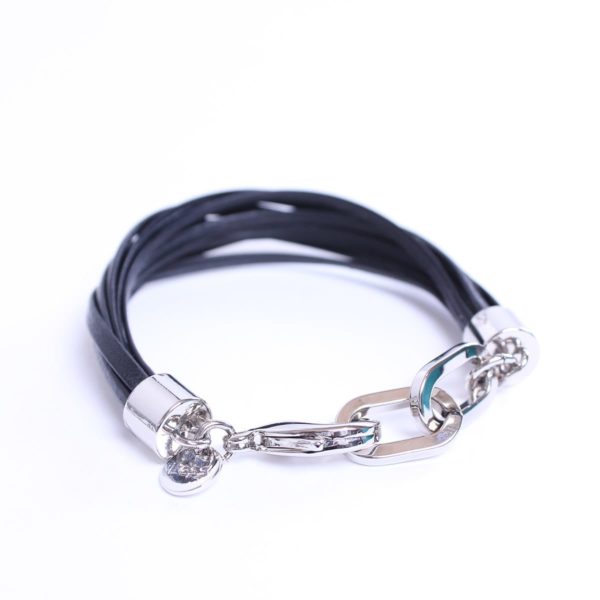 Uni Layered Leather Chain Bracelet