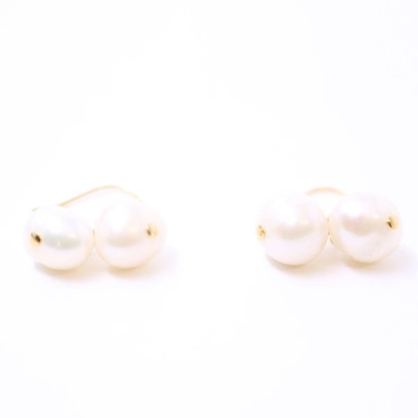 Twin Natural Pearl Hook Earring