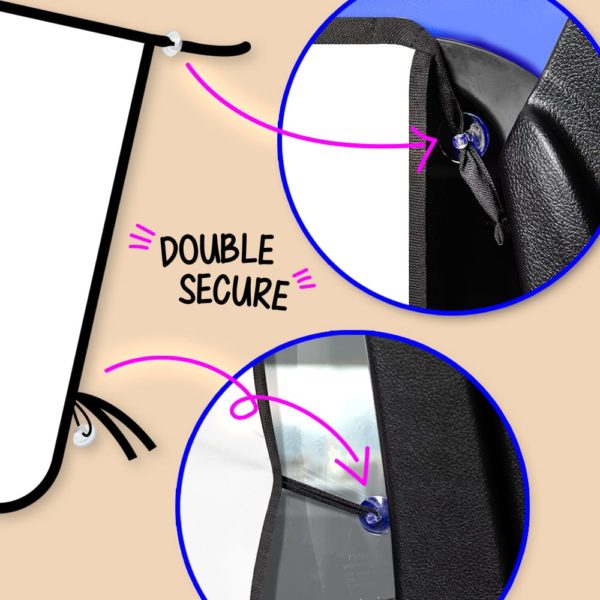 Car Side Window Sun Shade - Universal Reversible Magnetic Curtain for Baby and Kids with Sun Protection Block Damage from Direct Bright Sunlight, and Heat - 1 Piece of Unicorn