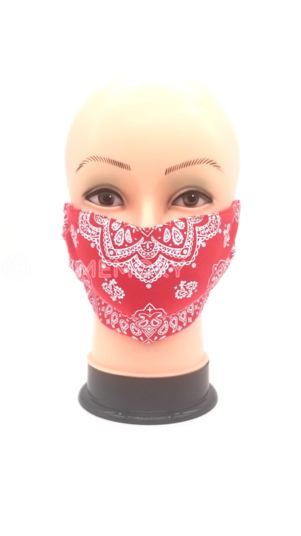 USA Fashion Bandana Print Cotton Poly Face Mask Reusable Washable Mouth Protect Cover with Filter Pocket
