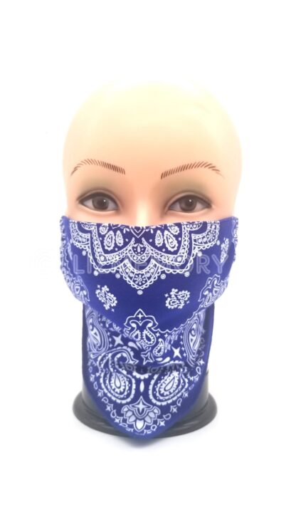 USA Fashion Bandana Print Cotton Poly Face Mask Reusable Washable Mouth Protect Cover with Filter Pocket
