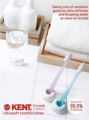 [KENT] CRYSTAL Small Soft Firm Action Toothbrush (Compact Size) - (Set of 5)