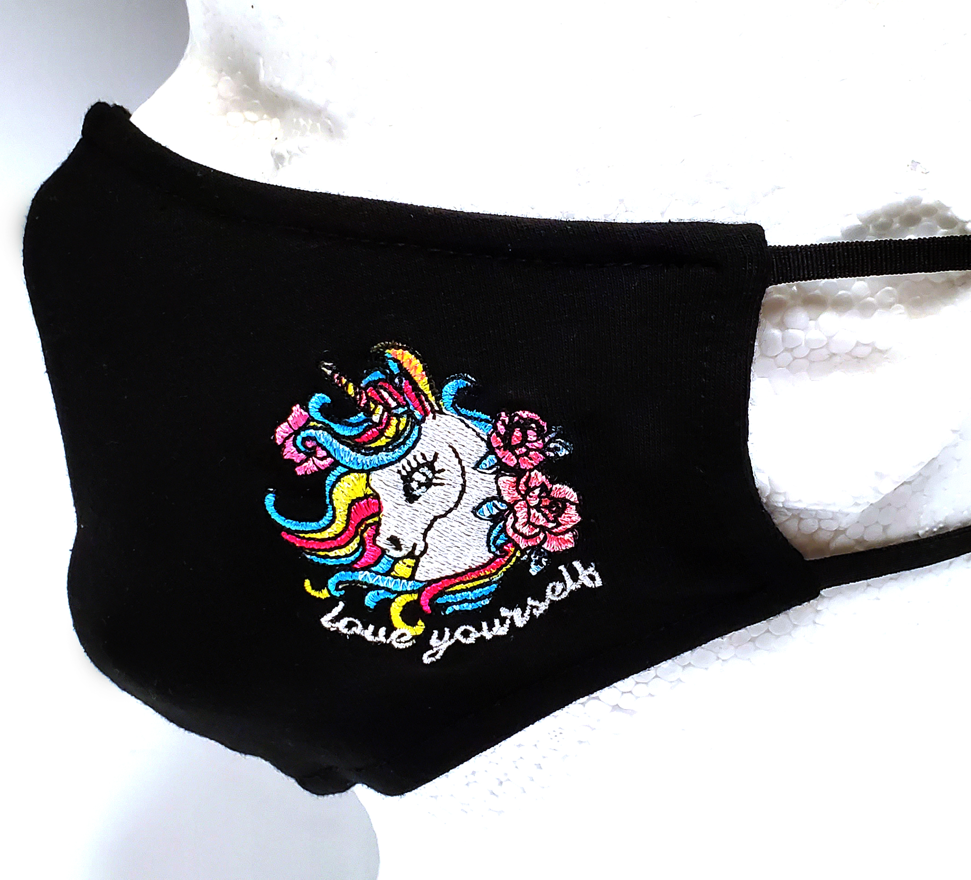 Embroidery Mask, Fashion Mask, Face Masks, Fabric Mask Washable Cotton Mask (Unicorn)
