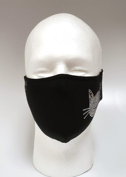 Rhinestone Mask, Fashion Mask, Face Masks, Fabric Mask Washable Cotton Mask (Hello Kitty)