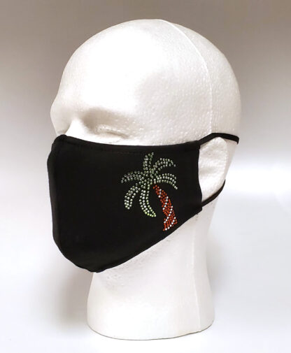 Rhinestone Mask, Fashion Mask, Face Masks, Fabric Mask Washable Cotton Mask (Palm Tree)