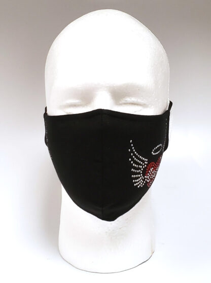 Rhinestone Mask, Fashion Mask, Face Masks, Fabric Mask Washable Cotton Mask (Angel)