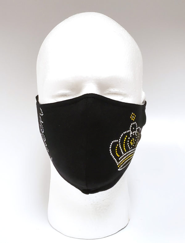 Rhinestone Mask, Fashion Mask, Face Masks, Fabric Mask Washable Cotton Mask (Queen Crown)