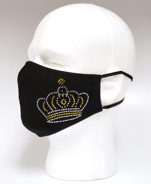 Rhinestone Mask, Fashion Mask, Face Masks, Fabric Mask Washable Cotton Mask (Queen Crown)