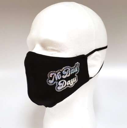 Foil Printing Mask, Hologram Mask, Fashion Mask, Face Masks, Fabric Mask Washable Cotton Mask (NO Bad Days)