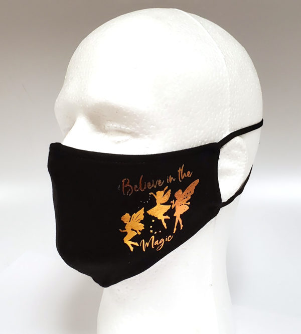 Foil Printing Mask, Gold Mask, Fashion Mask, Face Masks, Fabric Mask Washable Cotton Mask (Believe in the magic)