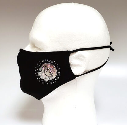 Foil Printing Mask, Hologram Mask, Fashion Mask, Face Masks, Fabric Mask Washable Cotton Mask (Sun&Moon)