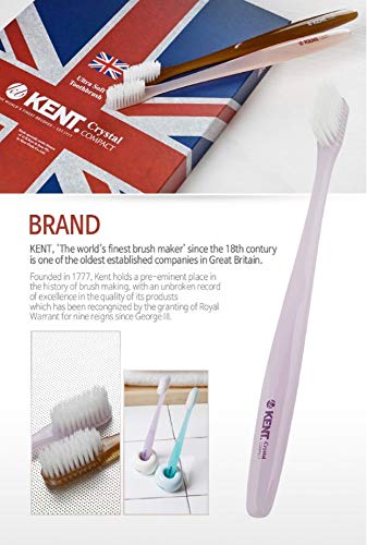 [KENT] CRYSTAL Small Soft Firm Action Toothbrush (Compact Size) - (Set of 5)