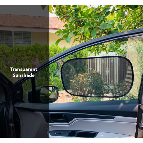 Car Side Window Sun Shade - Universal Cling Sunshade Sun Protection for Any Windows for Men, Women, Baby and Child Block Damage from Direct Sunlight and Heat - 2 Dark and 2 Light