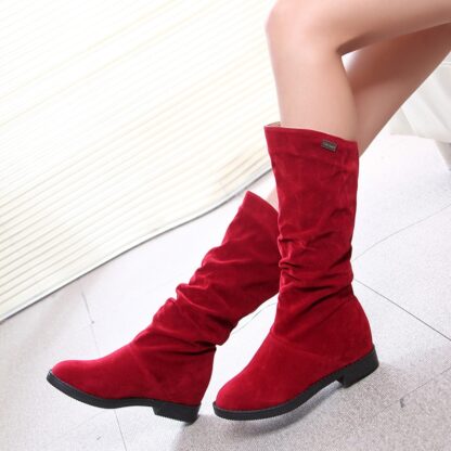 2020 Snow Boots Women Winter Shoes Casual Woman High Boots Black Red Soft Comfortable Female Footwear A1749