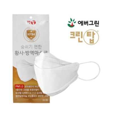 [Evergreen] KF94 Mask-Large in White (Adult Size)