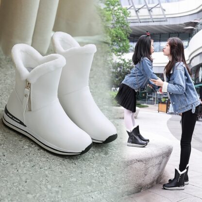 INS Women Ankle Boots 22-26cm Thick Snow Boots Ankle Boots for Women Winter Boots Women Outdoor Warm Shoes Ankle Boots for Women
