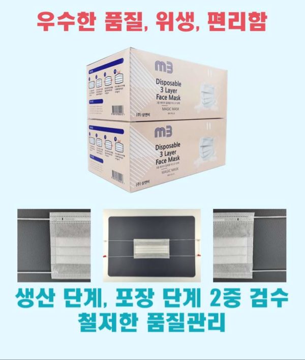 Sugical Dental Mask 1 Box (50 Pcs) Made in Korea