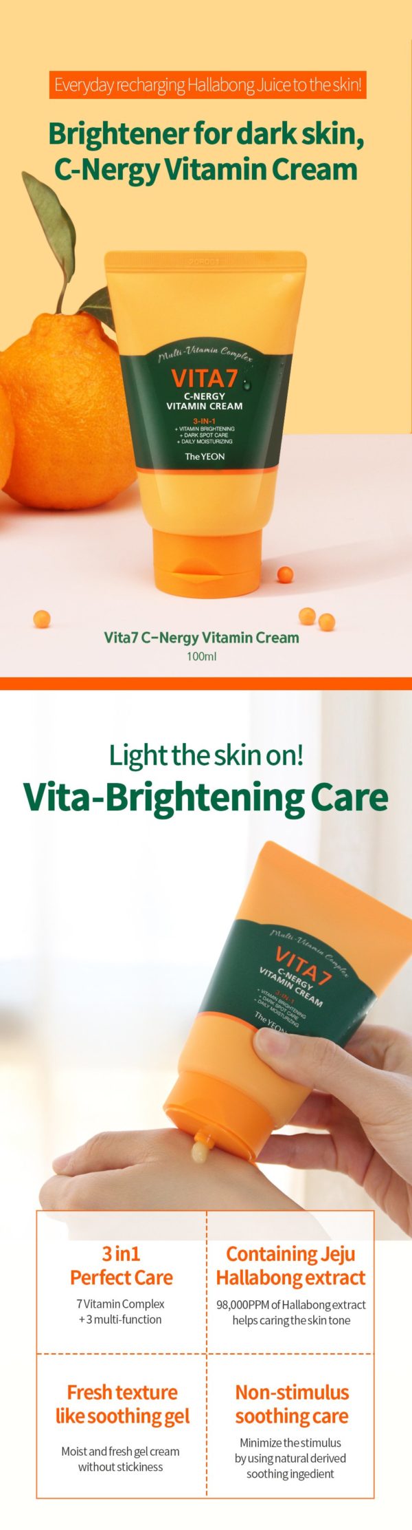 The Yeon Vita7 C-nergy Vitamin Cream 100ml
