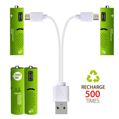 4pc AA 1.2V SMARTOOOLS Rechargeable Ni-MH Battery Micro USB (NiMH)
