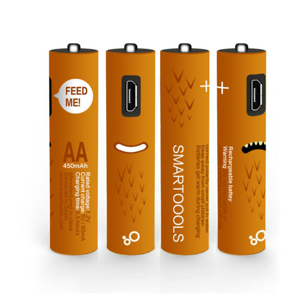 4pc AAA 1.2V SMARTOOOLS Rechargeable Ni-MH Battery Micro USB (NiMH)