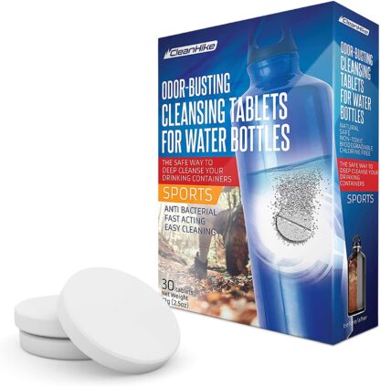Tumbler Water Bottle Cleaning Tablets – (30 Tablets) All Natural Ingredient, Great For All Stainless, Plastics, Ceramic And Glass Drinking Containers, Individually Packed