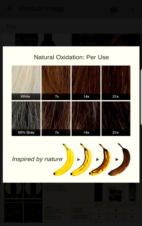CariCare Naturally Gray Reducing Shampoo Hypoallergenic Hair Darkening Shampoo Gradual Color for Stronger and Healthier